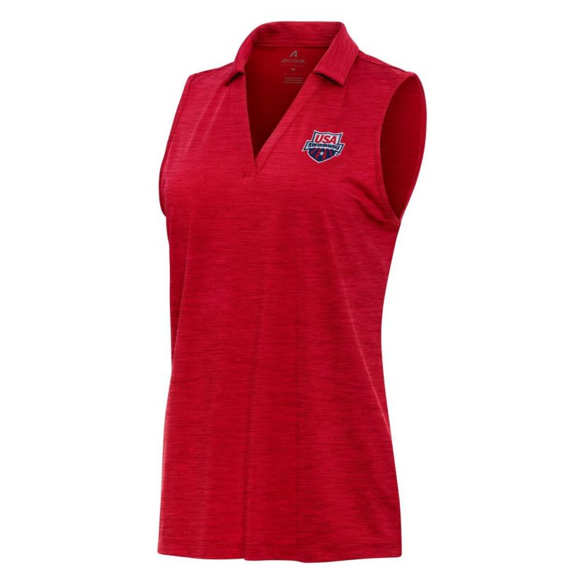 Olympics USA Swimming Layout Sleeveless Polo