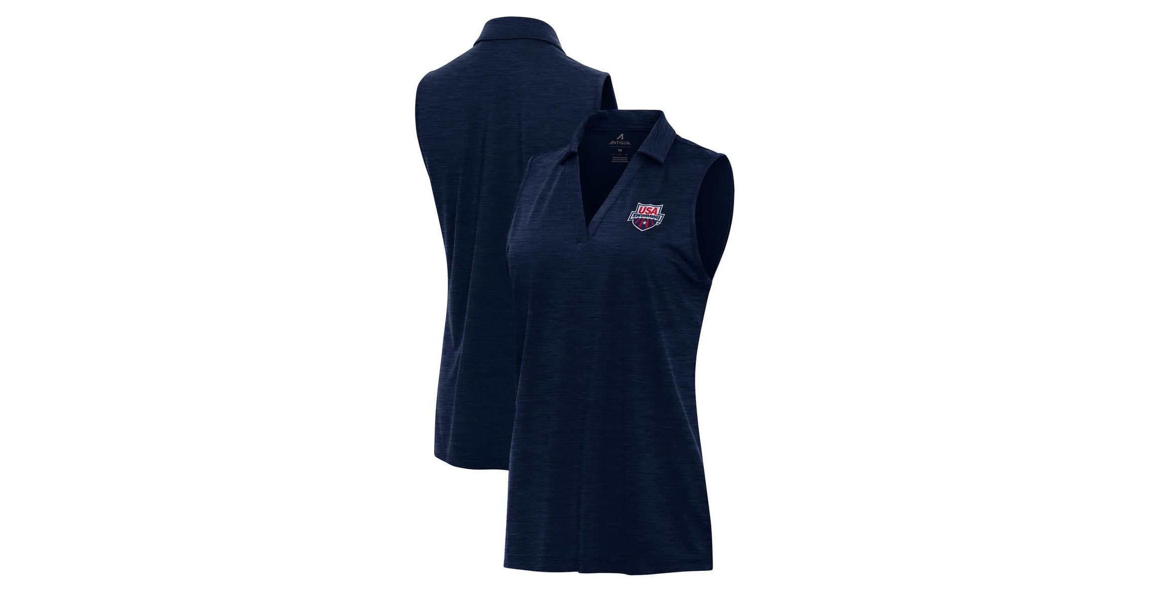 Olympics USA Swimming Layout Sleeveless Polo