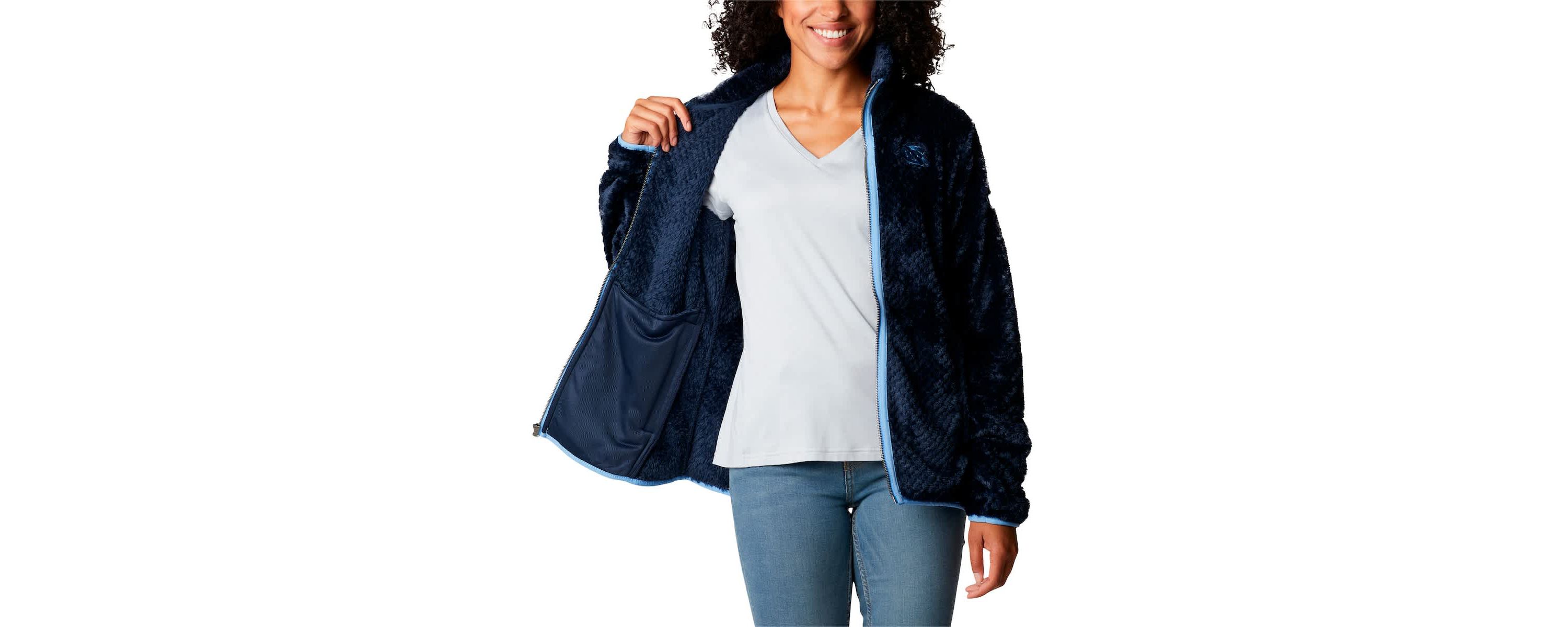 NCAA North Carolina Tar Heels Fireside II Sherpa Full-Zip Jacket