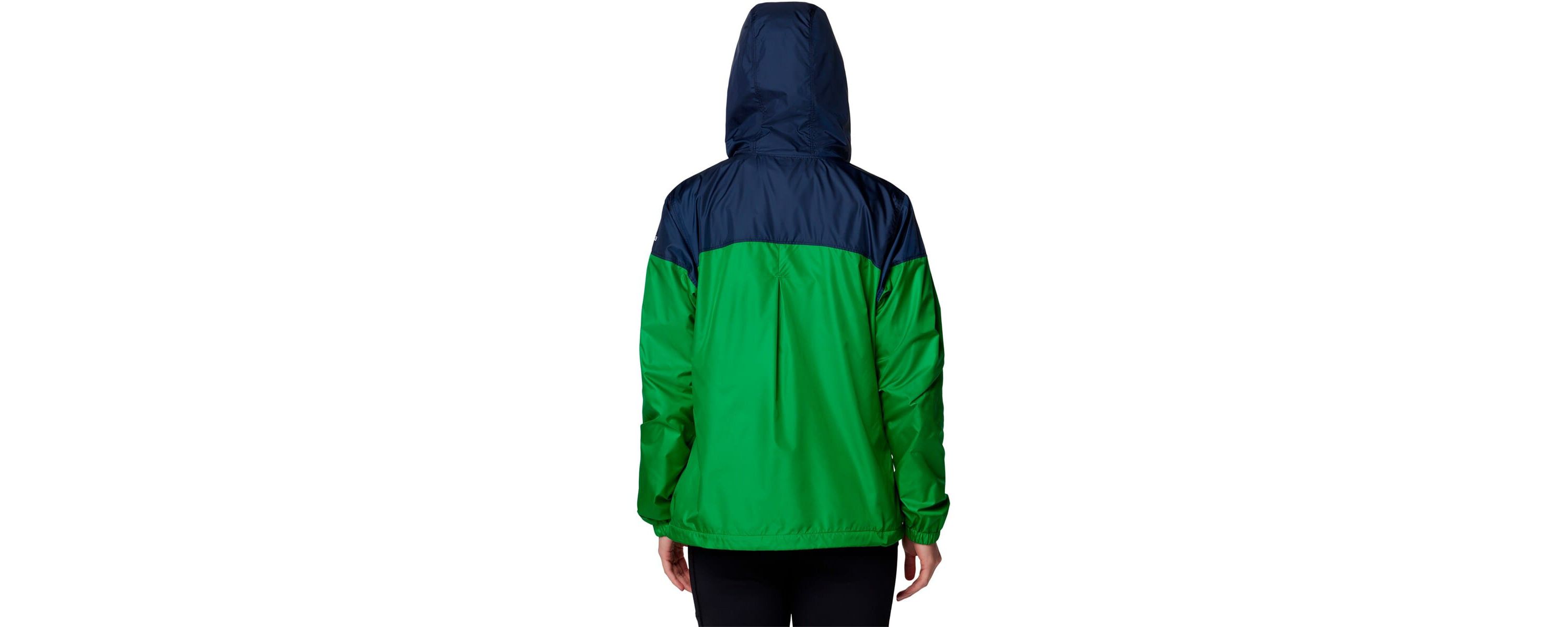 NCAA Navy/Green Notre Dame Fighting Irish Flash Forward Full-Zip Hoodie Windbreaker Jacket
