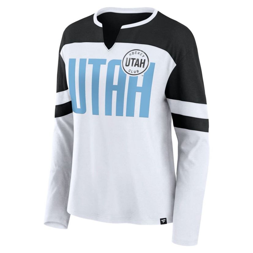 NHL Fanatics Utah Hockey Club Frozen Notch Neck Long Sleeve T-Shirt