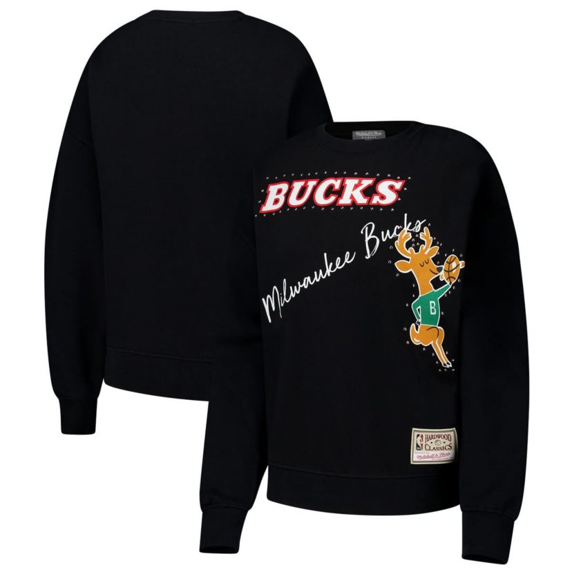 NBA Milwaukee Bucks Hardwood Classics Home Team Pullover Sweatshirt