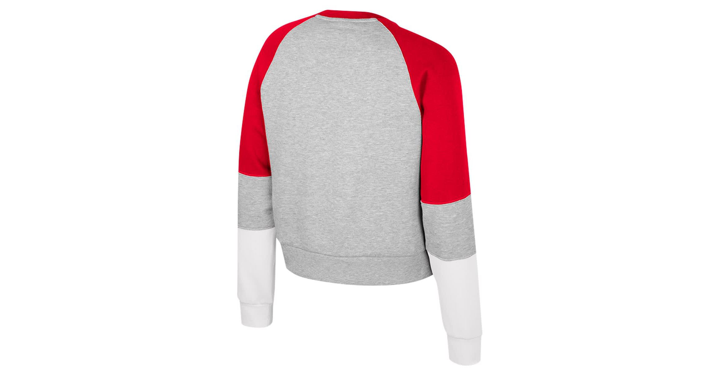NCAA Ohio State Buckeyes Katinka Rhinestone Scoop Neck Pullover Sweatshirt