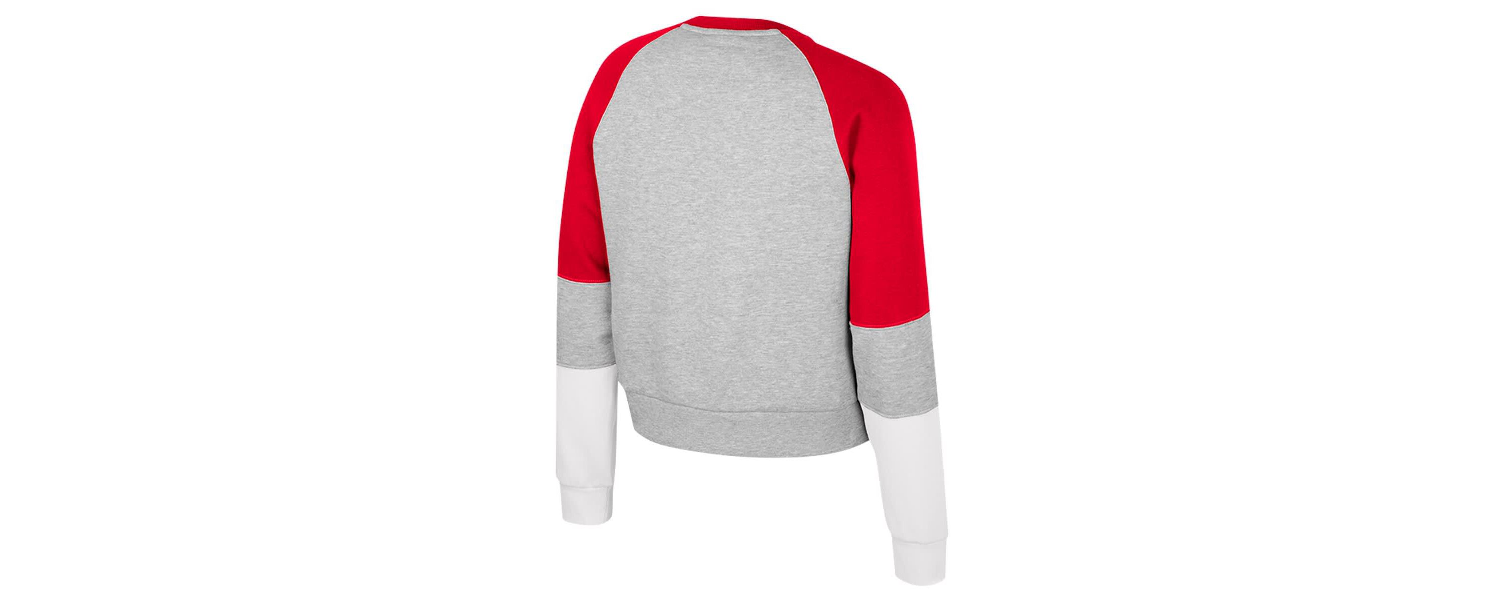 NCAA Ohio State Buckeyes Katinka Rhinestone Scoop Neck Pullover Sweatshirt