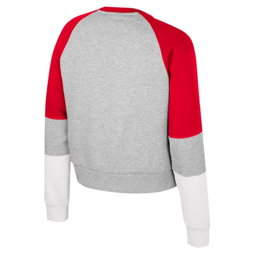 NCAA Ohio State Buckeyes Katinka Rhinestone Scoop Neck Pullover Sweatshirt