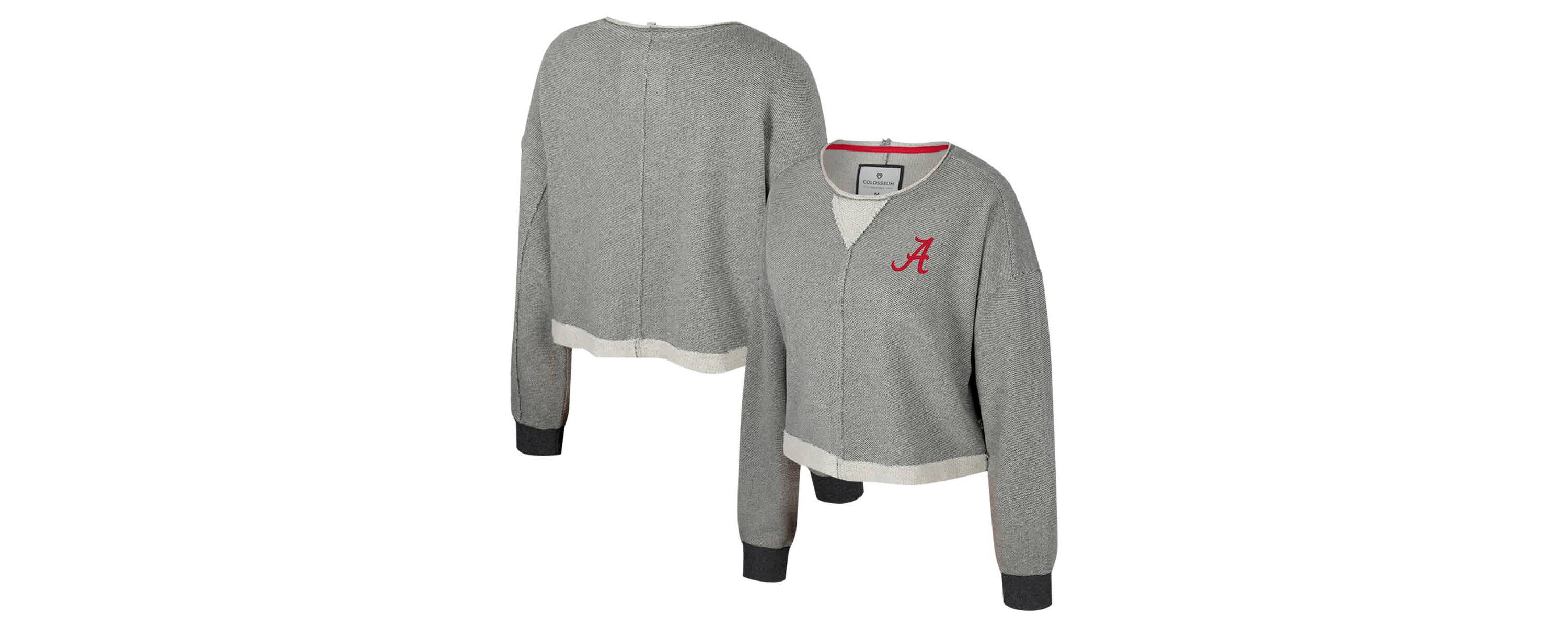 Alabama Crimson Tide NCAA Alabama Tide Magnum Scoop Neck Cropped Pullover Sweatshirt