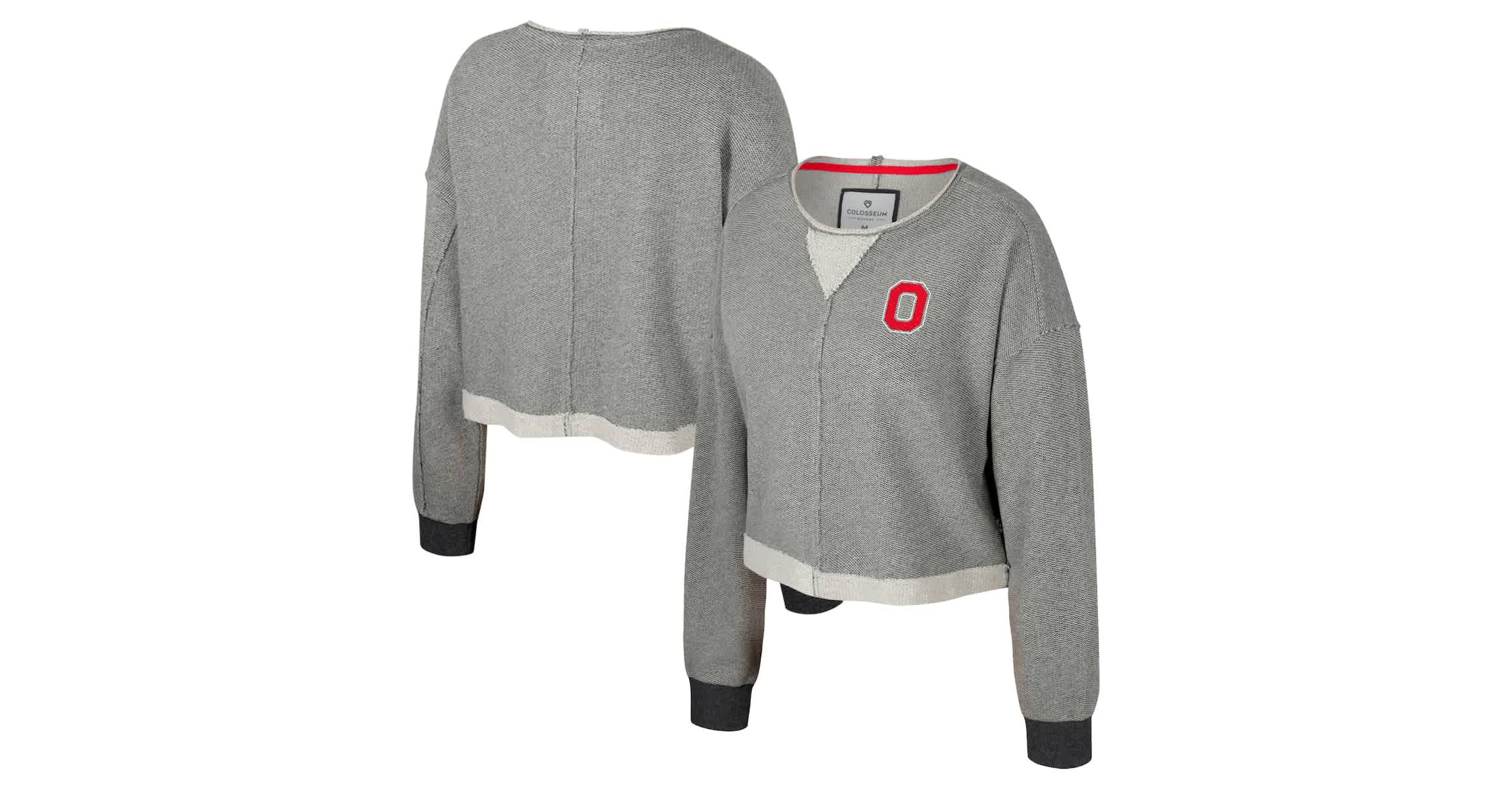 NCAA Ohio State Buckeyes Magnum Scoop Neck Cropped Pullover Sweatshirt