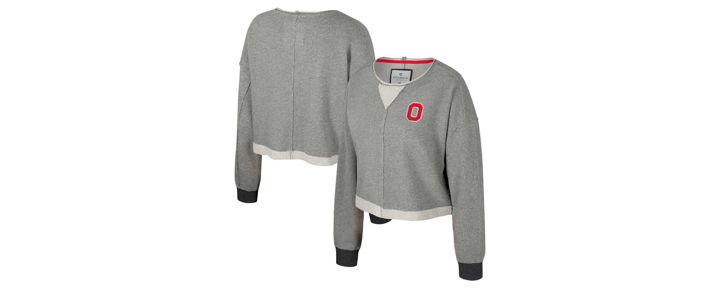 NCAA Ohio State Buckeyes Magnum Scoop Neck Cropped Pullover Sweatshirt