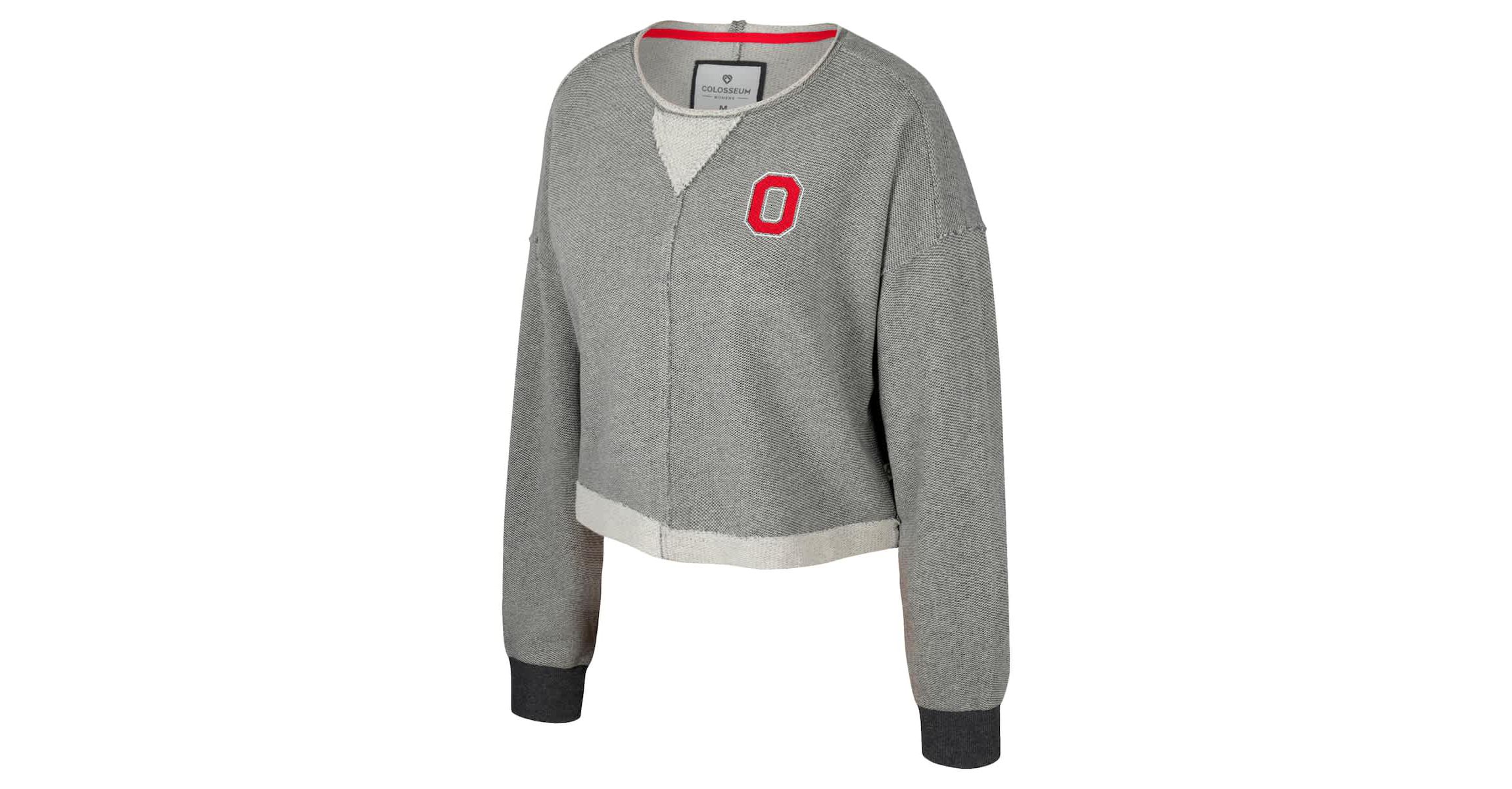 NCAA Ohio State Buckeyes Magnum Scoop Neck Cropped Pullover Sweatshirt