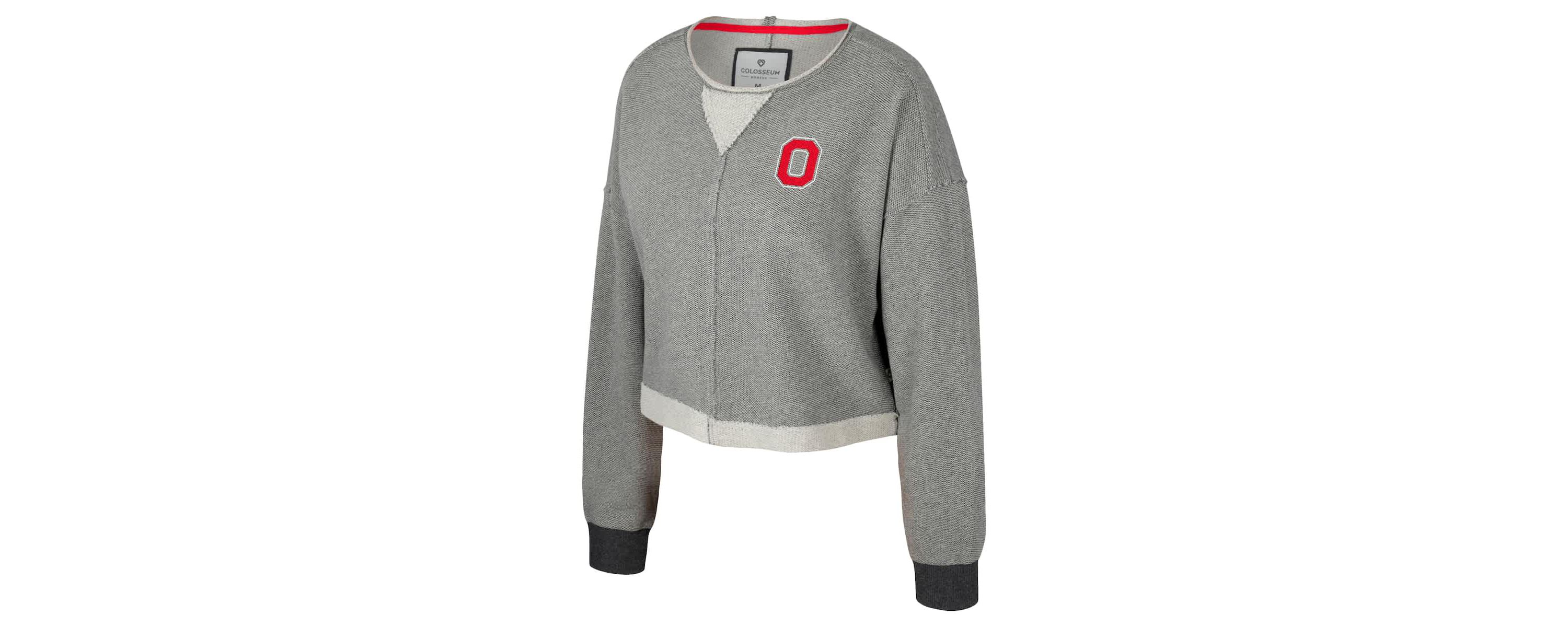 NCAA Ohio State Buckeyes Magnum Scoop Neck Cropped Pullover Sweatshirt