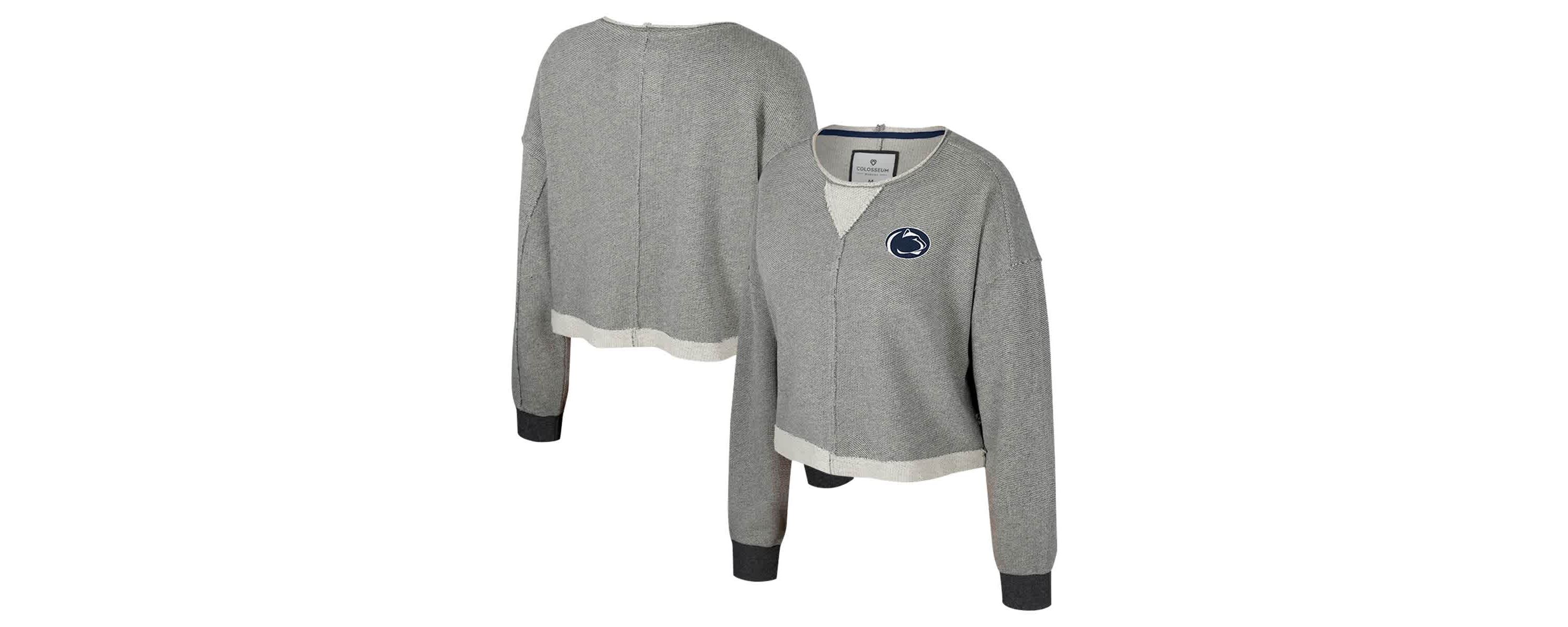 NCAA Penn State Nittany Lions Magnum Scoop Neck Cropped Pullover Sweatshirt