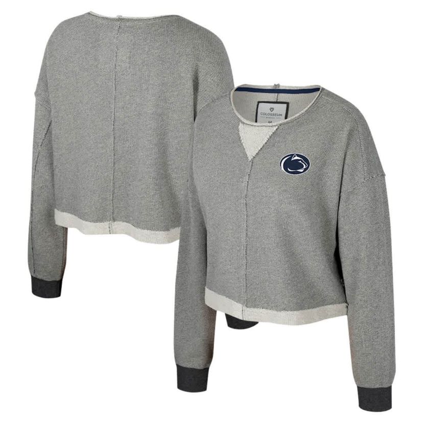 NCAA Penn State Nittany Lions Magnum Scoop Neck Cropped Pullover Sweatshirt