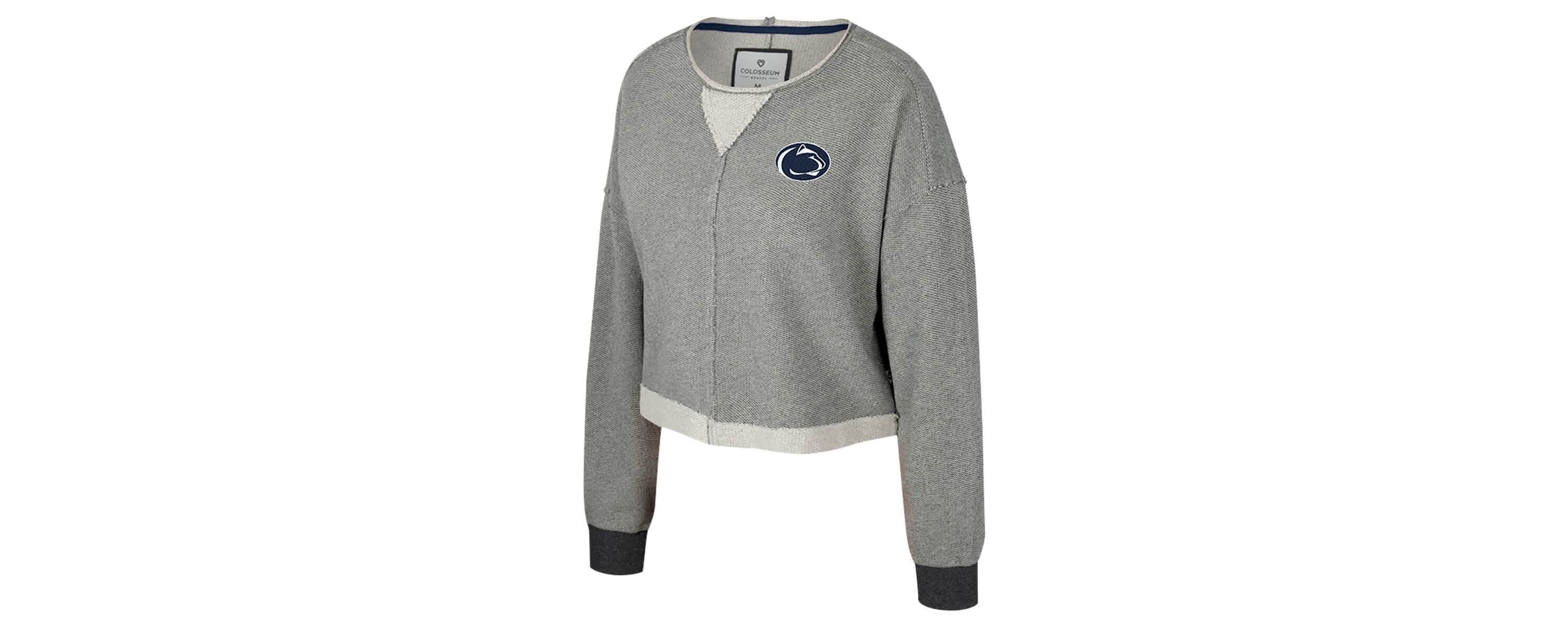 NCAA Penn State Nittany Lions Magnum Scoop Neck Cropped Pullover Sweatshirt