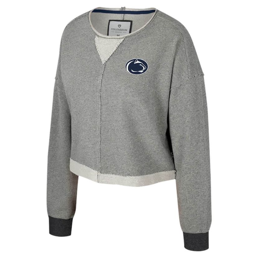 NCAA Penn State Nittany Lions Magnum Scoop Neck Cropped Pullover Sweatshirt