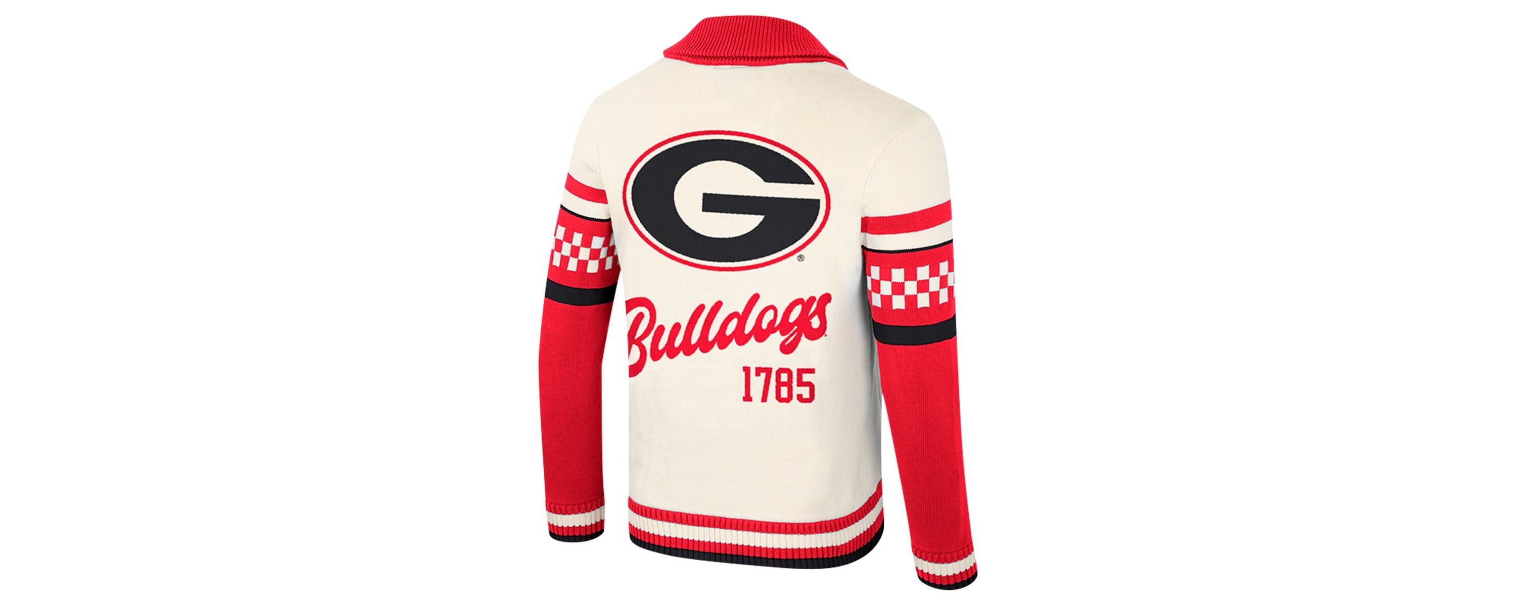 NCAA Georgia Bulldogs Wild Collective Button-Up Jacquard Sweater