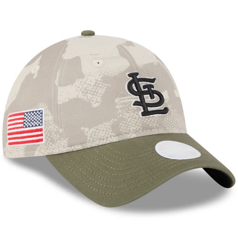 MLB Light Beige/Olive St. Louis Cardinals 2025 Armed Forces Day 9TWENTY Adjustable Hat