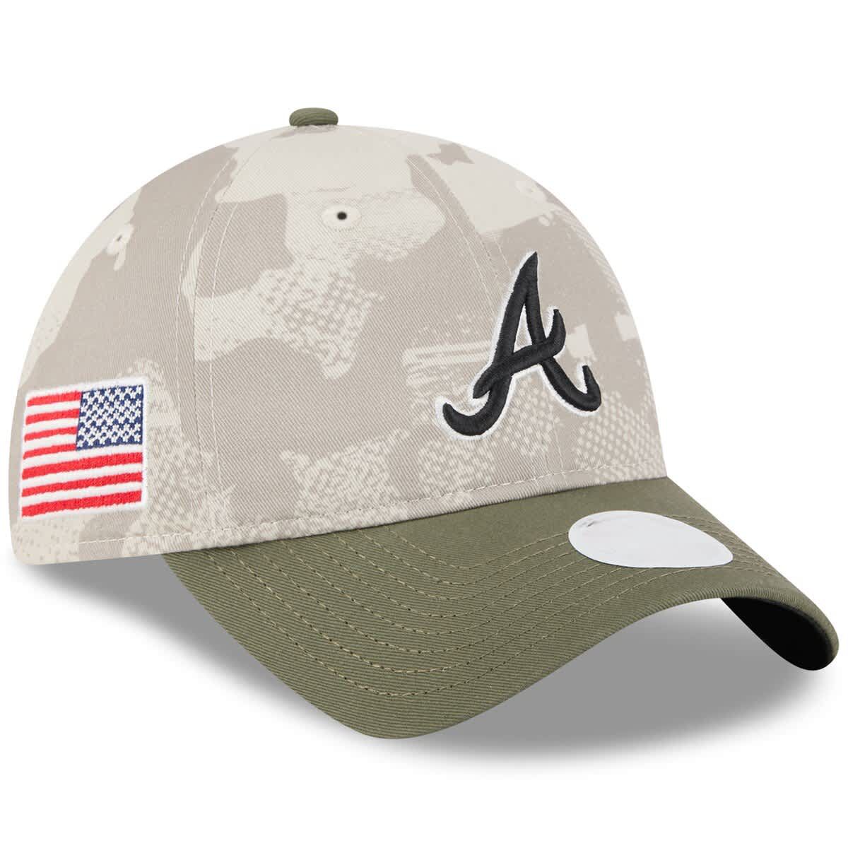 MLB Light Beige/Olive Atlanta Braves 2025 Armed Forces Day 9TWENTY Adjustable Hat