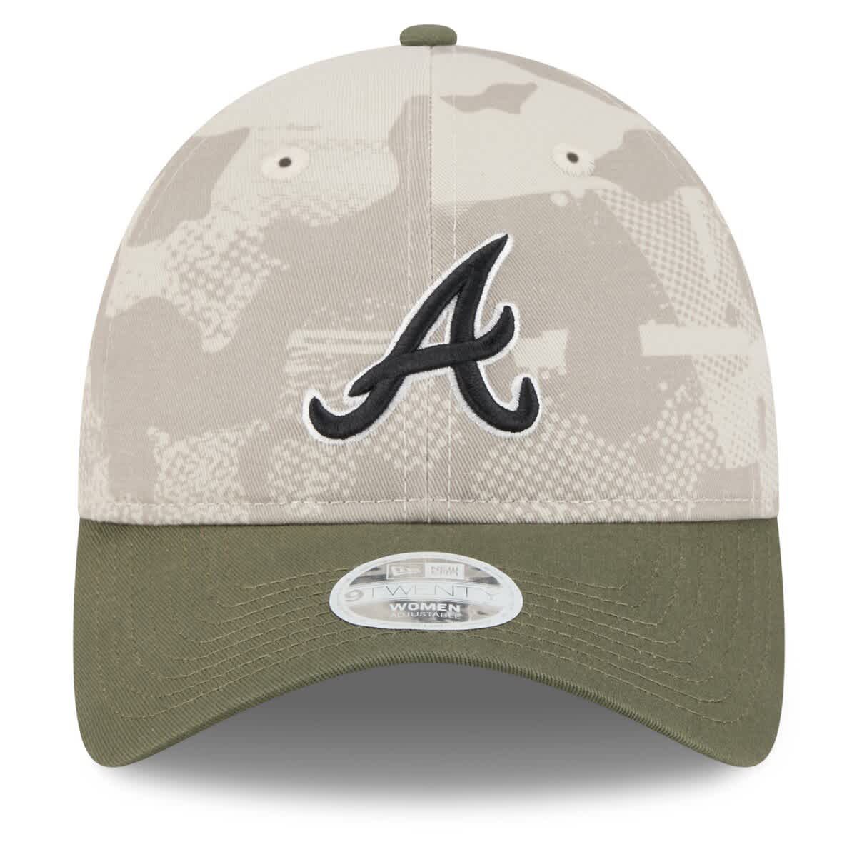 MLB Light Beige/Olive Atlanta Braves 2025 Armed Forces Day 9TWENTY Adjustable Hat