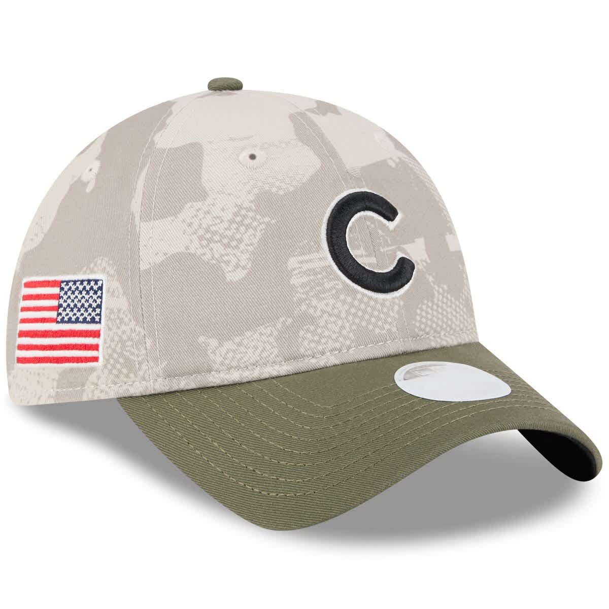 MLB Light Beige/Olive Chicago Cubs 2025 Armed Forces Day 9TWENTY Adjustable Hat