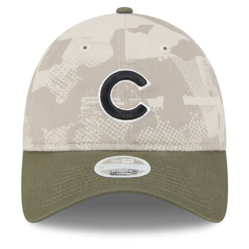 MLB Light Beige/Olive Chicago Cubs 2025 Armed Forces Day 9TWENTY Adjustable Hat