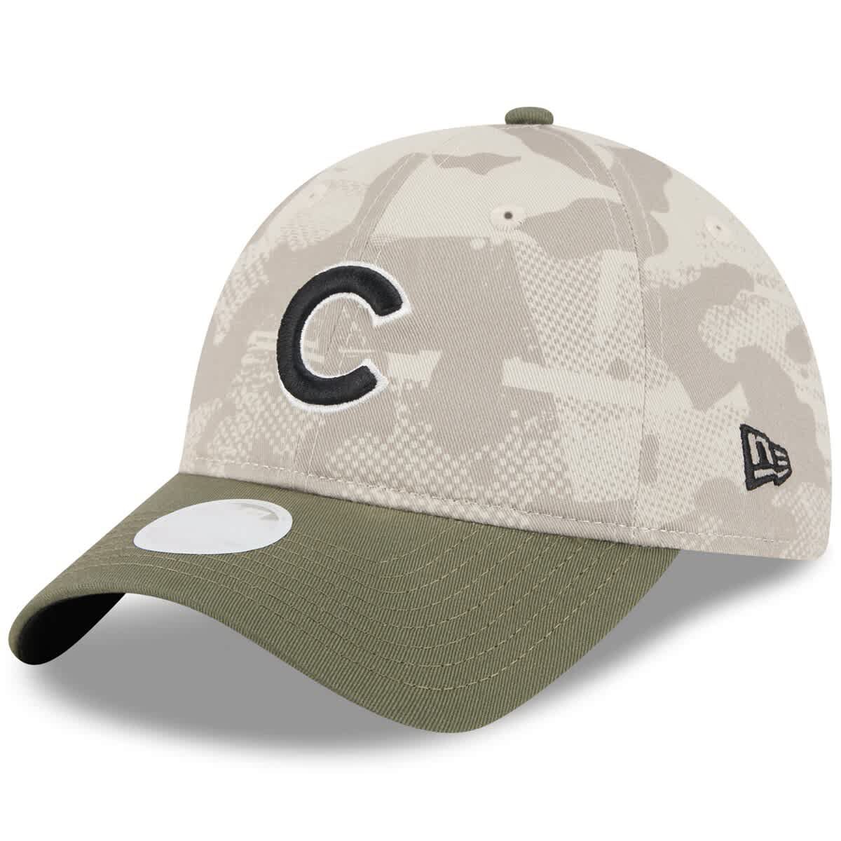 MLB Light Beige/Olive Chicago Cubs 2025 Armed Forces Day 9TWENTY Adjustable Hat