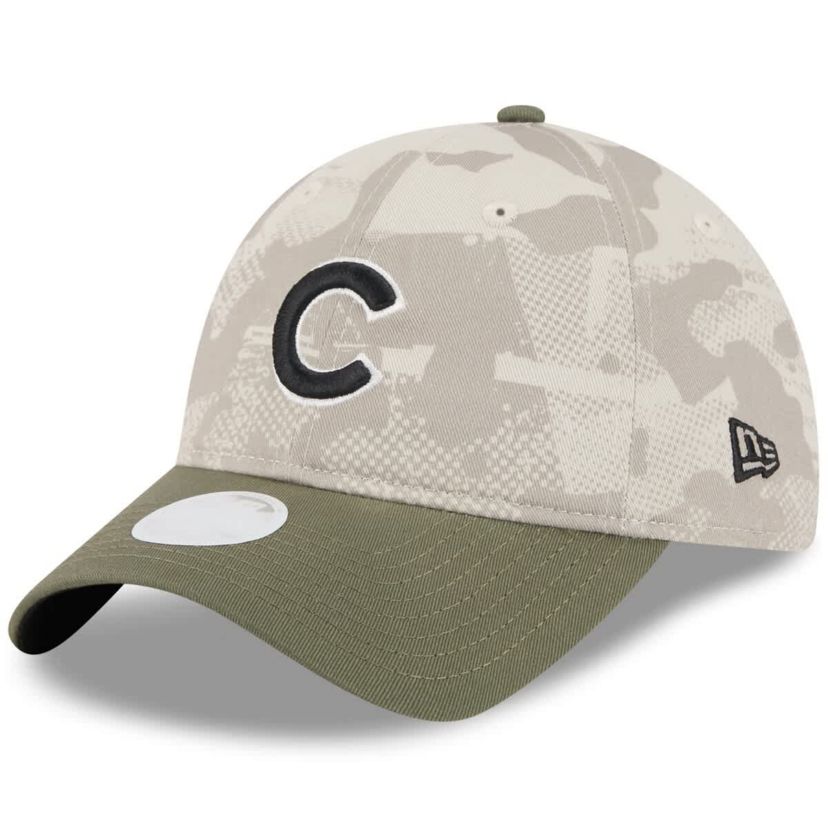 MLB Light Beige/Olive Chicago Cubs 2025 Armed Forces Day 9TWENTY Adjustable Hat