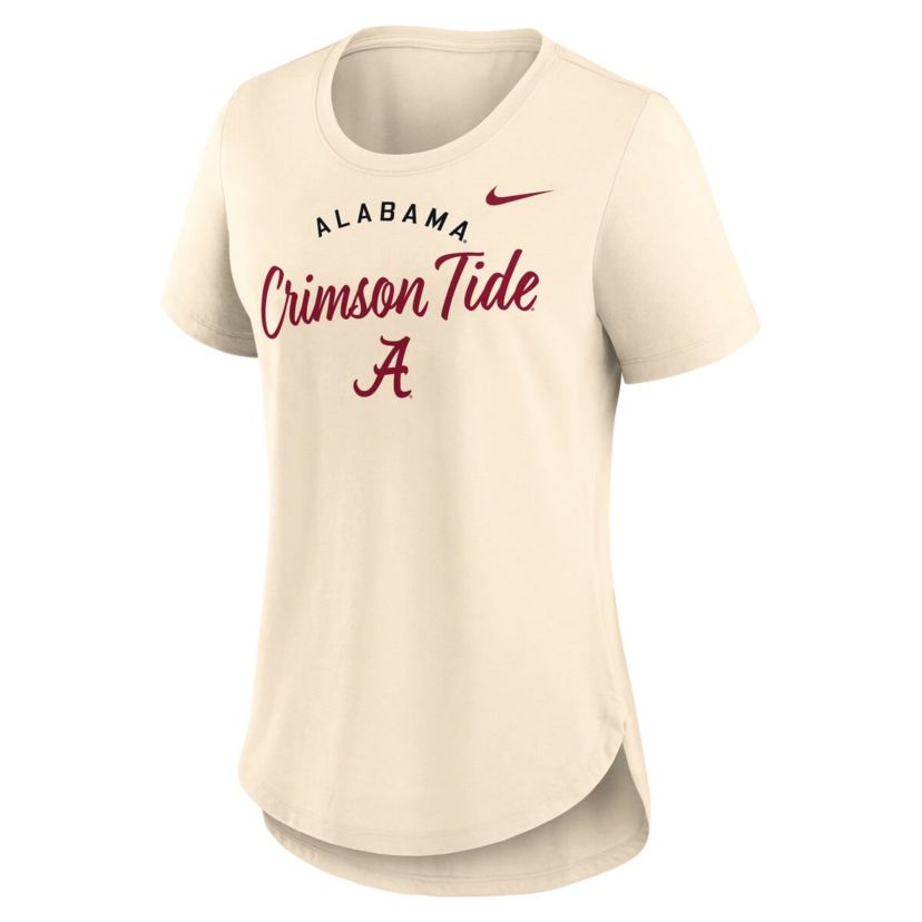 Alabama Crimson Tide NCAA Nike Alabama Tide Script Logo Tri-Blend T-Shirt