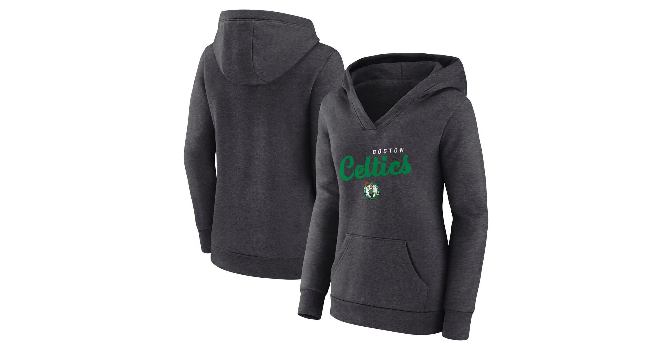 NBA Logo Athletic Boston Celtics Triumphant V-Neck Pullover Hoodie