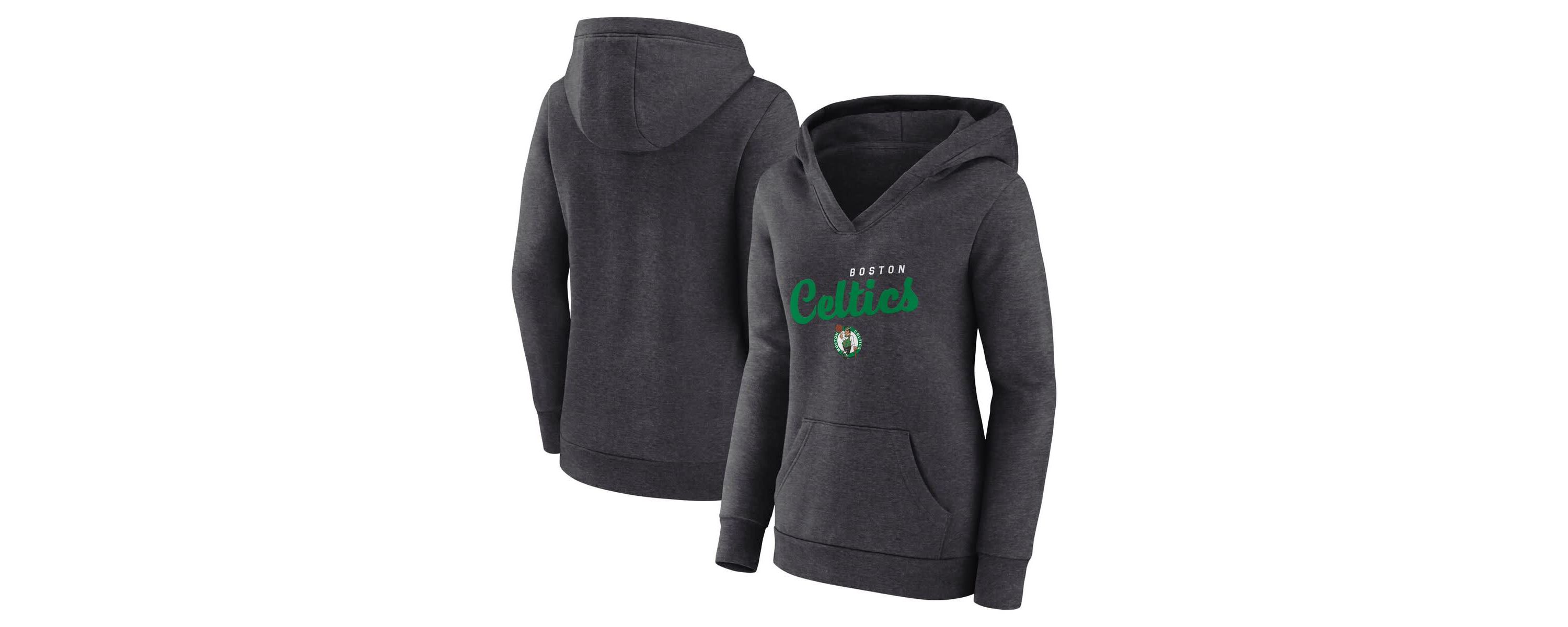 NBA Logo Athletic Boston Celtics Triumphant V-Neck Pullover Hoodie