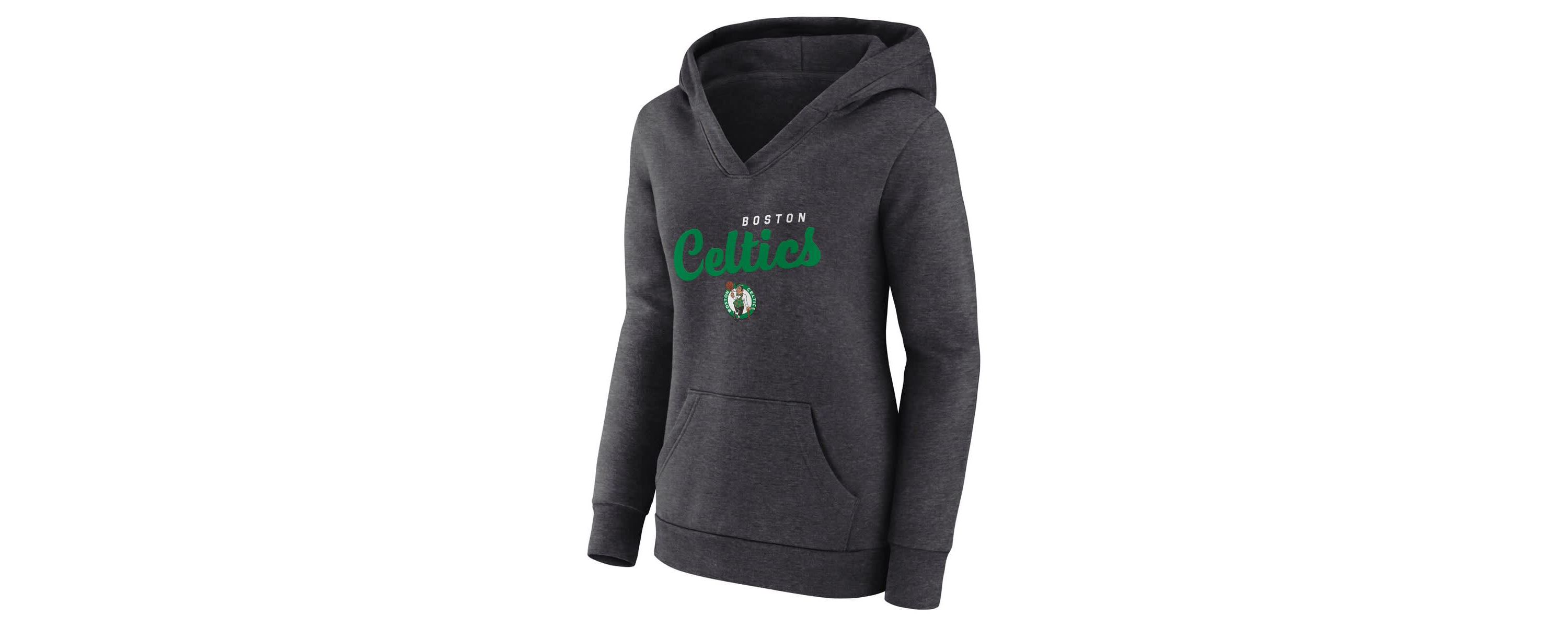 NBA Logo Athletic Boston Celtics Triumphant V-Neck Pullover Hoodie