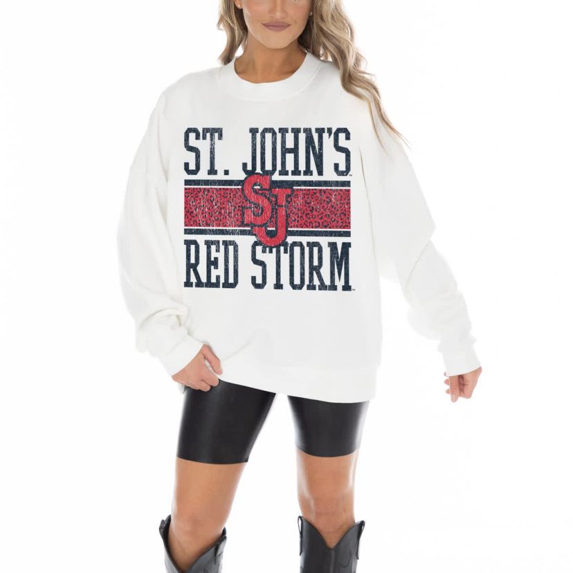 St. Johns Red Storm NCAA St. Johns Storm Fair Catch Pullover Sweatshirt
