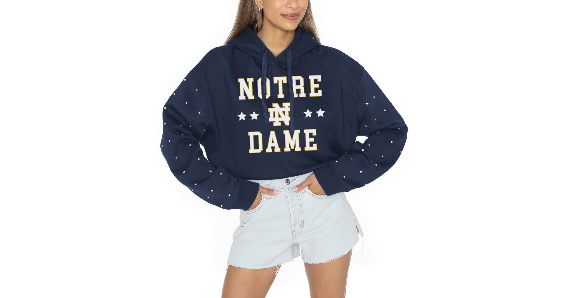 NCAA Notre Dame Fighting Irish Like A Star Scrunch Waist Pullover Hoodie