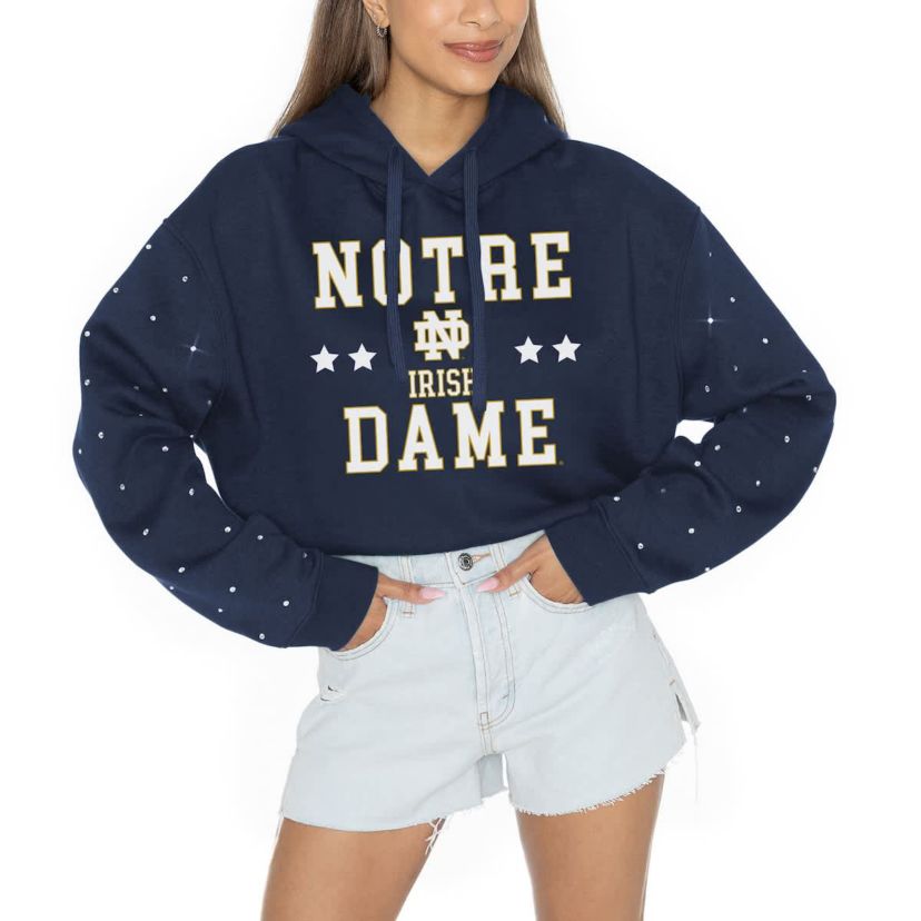 NCAA Notre Dame Fighting Irish Like A Star Scrunch Waist Pullover Hoodie