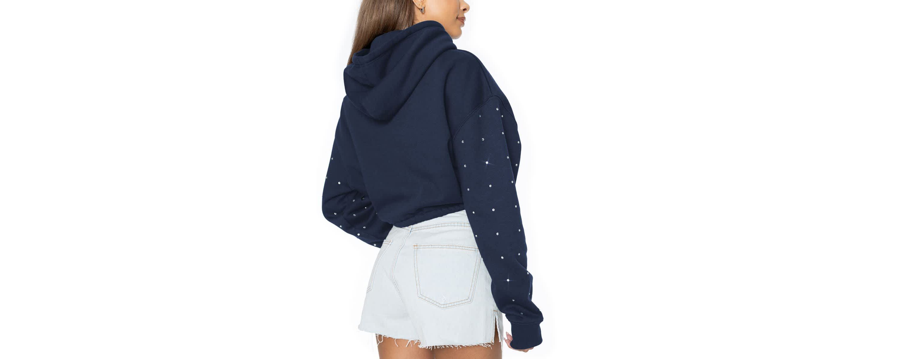 NCAA Notre Dame Fighting Irish Like A Star Scrunch Waist Pullover Hoodie