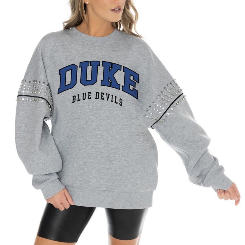 Duke Blue Devils NCAA Duke Devils Competitive Edge Oversized Fleece Pullover Sweatshirt