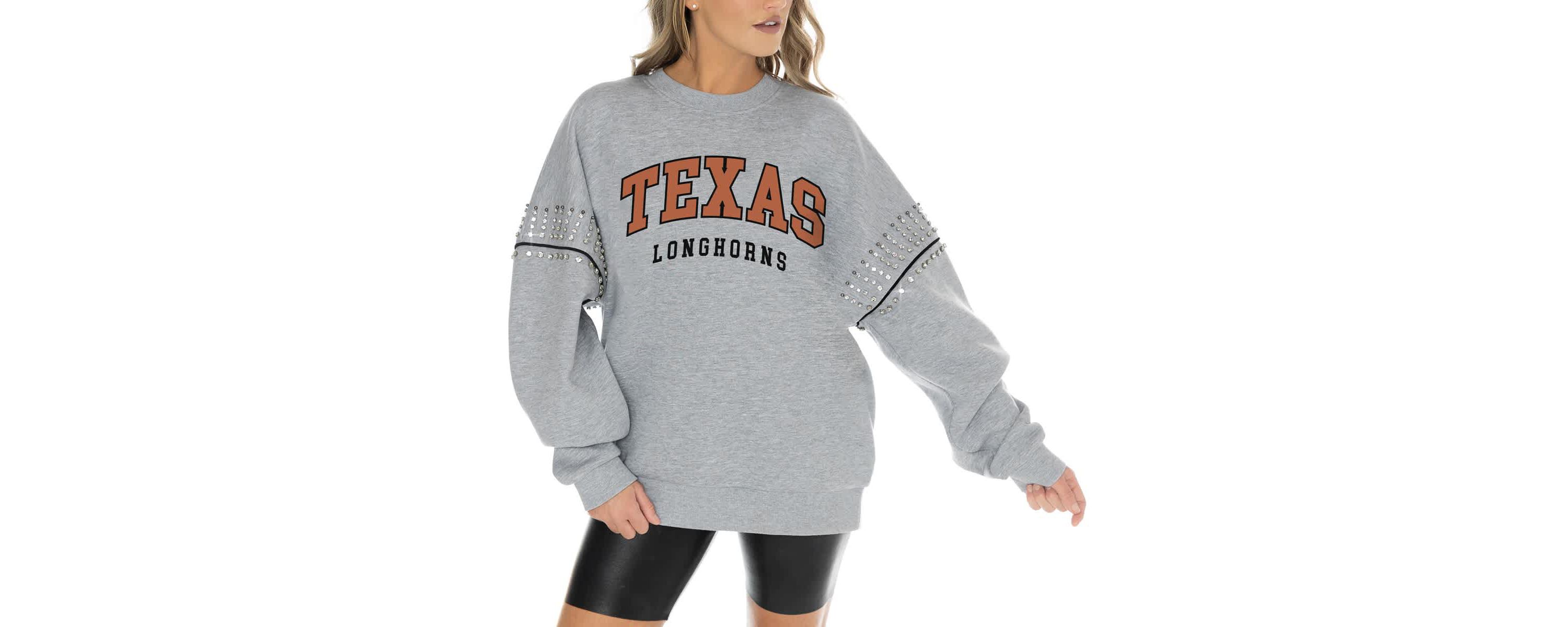 NCAA Texas Longhorns Competitive Edge Oversized Fleece Pullover Sweatshirt
