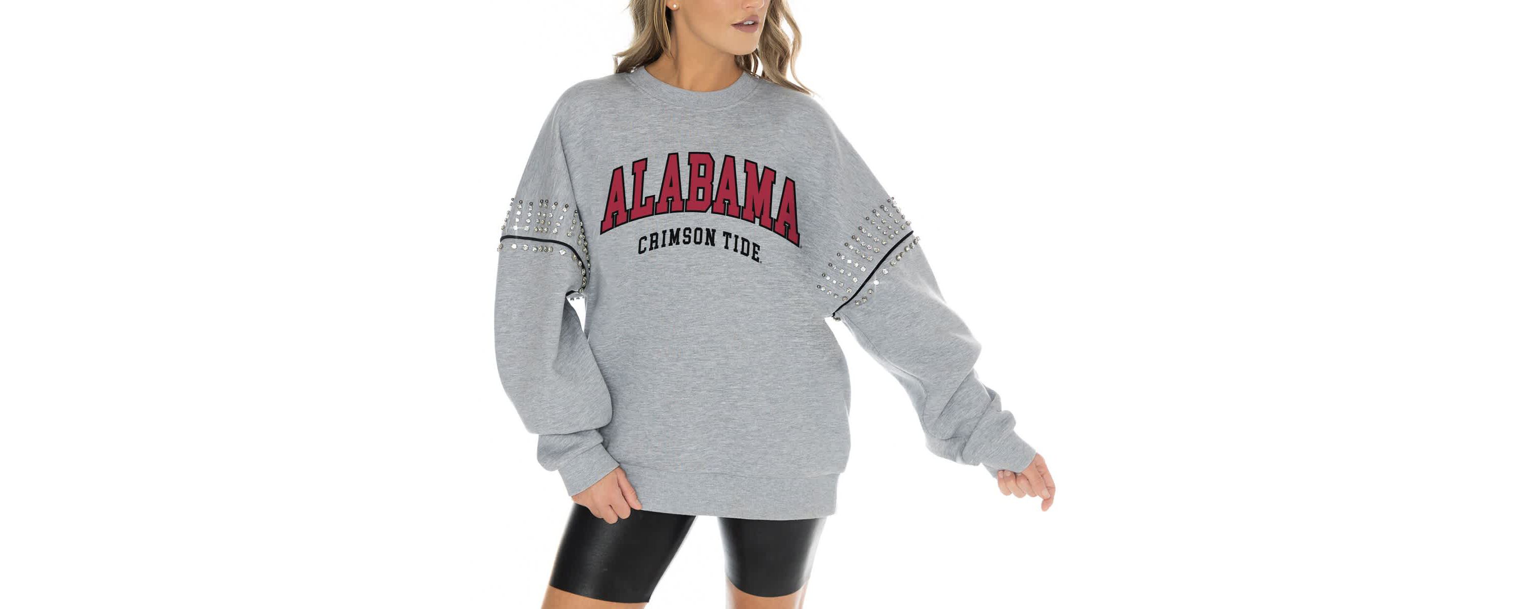 Alabama Crimson Tide NCAA Alabama Tide Competitive Edge Oversized Fleece Pullover Sweatshirt