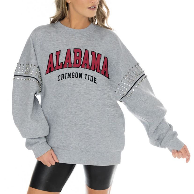 Alabama Crimson Tide NCAA Alabama Tide Competitive Edge Oversized Fleece Pullover Sweatshirt