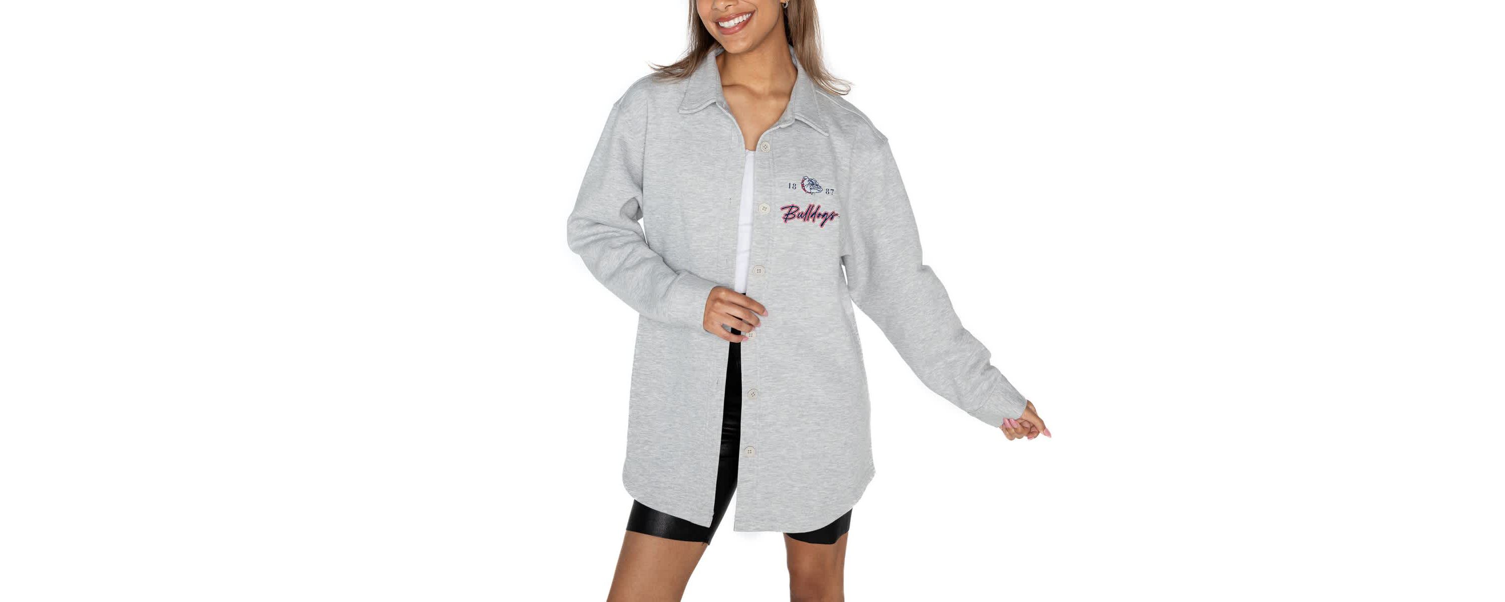 Gonzaga University Bulldogs NCAA Gonzaga Bulldogs Foundation Full-Button Long Sleeve Overshirt