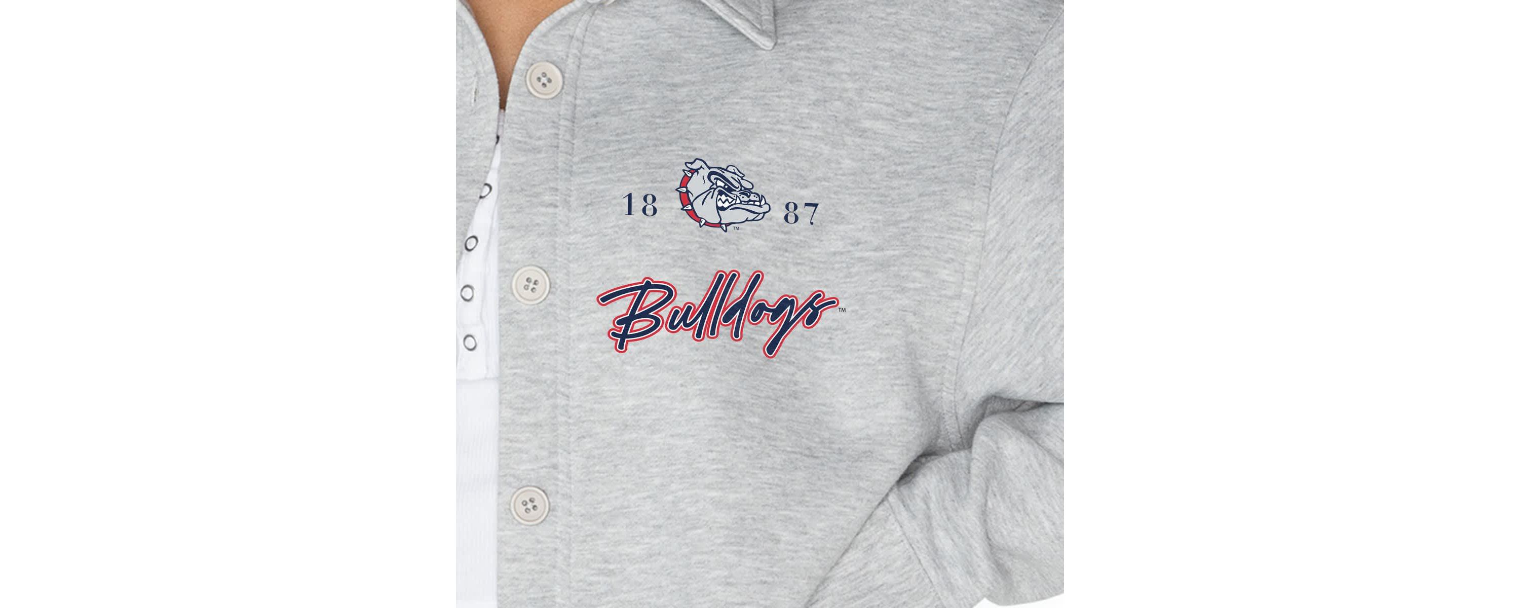 Gonzaga University Bulldogs NCAA Gonzaga Bulldogs Foundation Full-Button Long Sleeve Overshirt