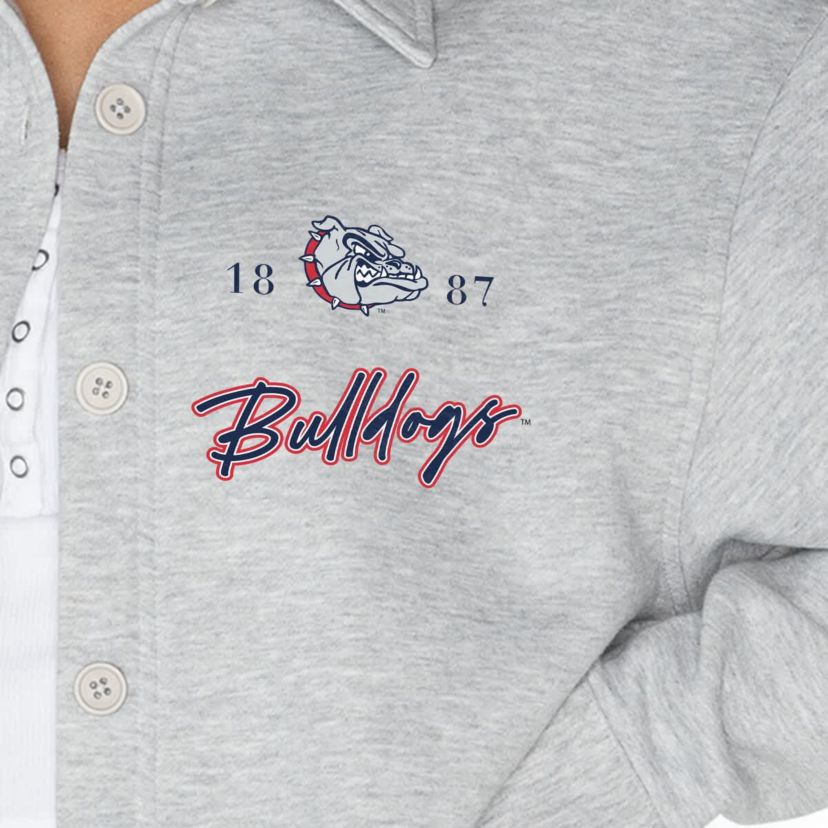 Gonzaga University Bulldogs NCAA Gonzaga Bulldogs Foundation Full-Button Long Sleeve Overshirt