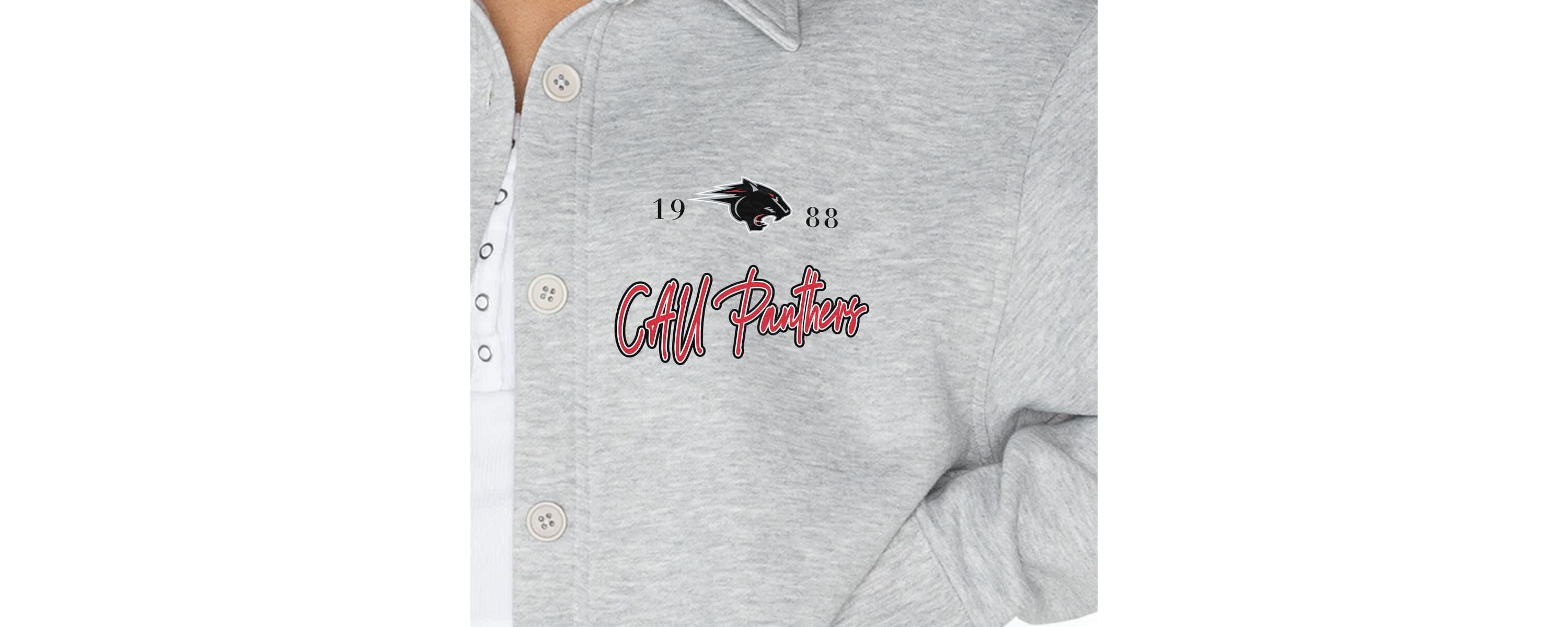 Clark Atlanta Panthers NCAA Clark Atlanta University Panthers Foundation Full-Button Long Sleeve Overshirt