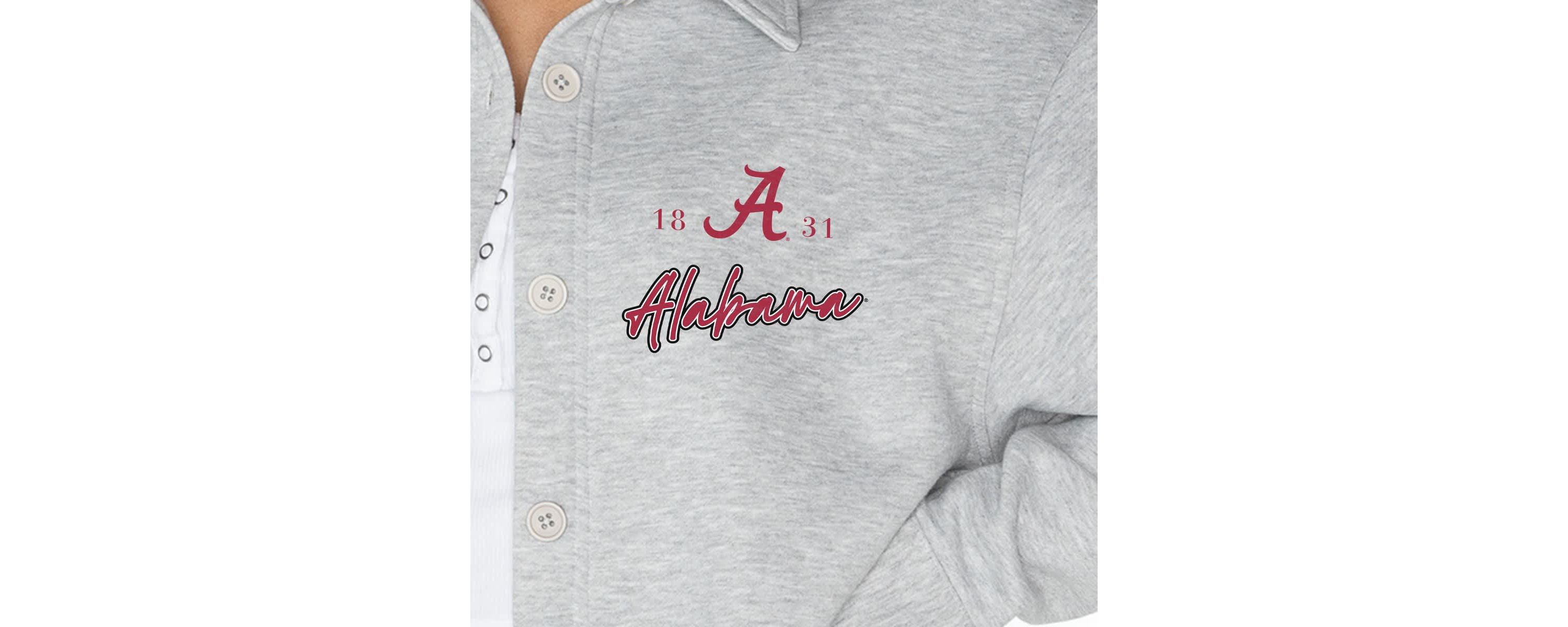 Alabama Crimson Tide NCAA Alabama Tide Foundation Full-Button Long Sleeve Overshirt