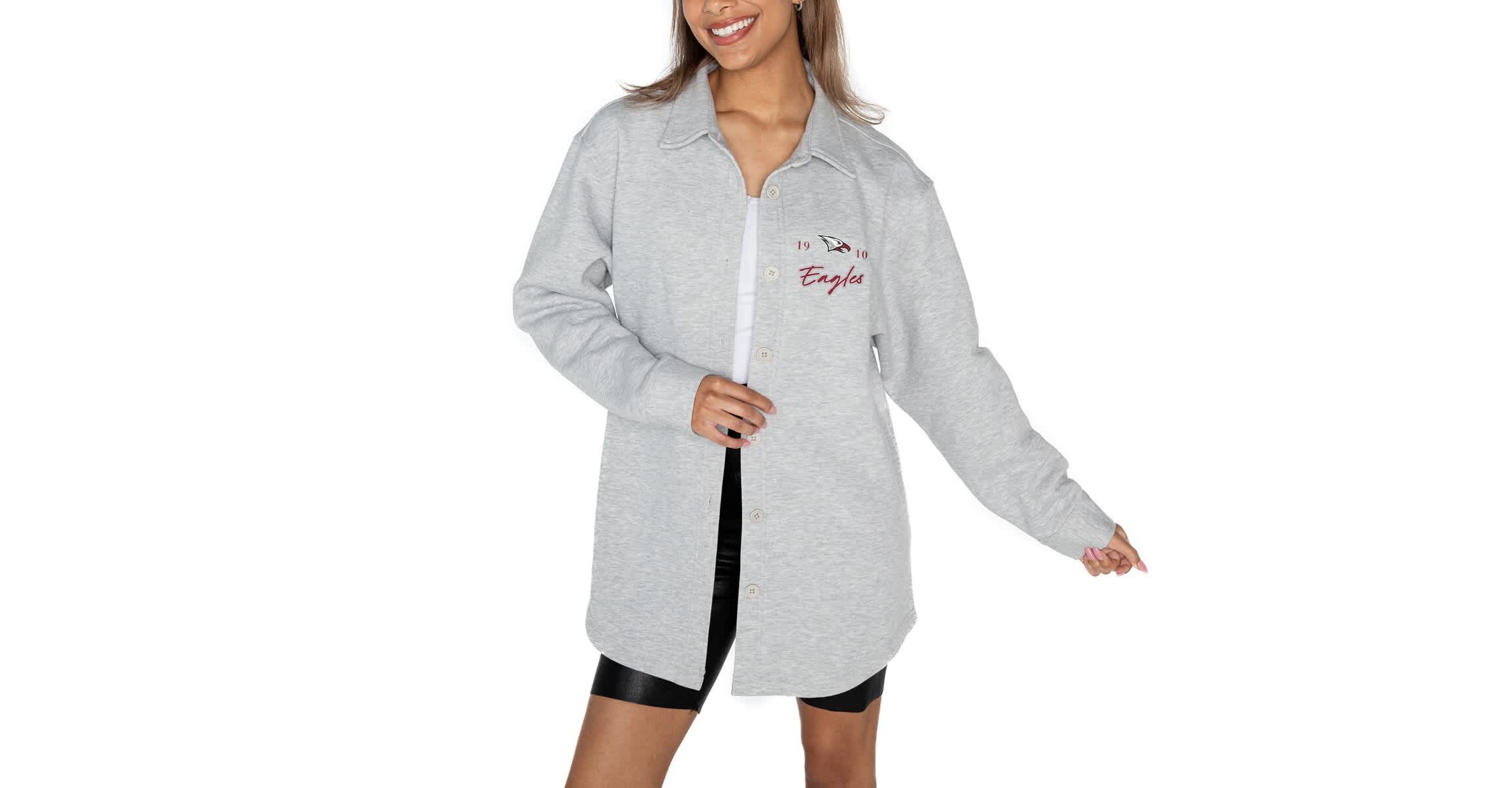 NC Central Eagles NCAA North Carolina Central Eagles Foundation Full-Button Long Sleeve Overshirt