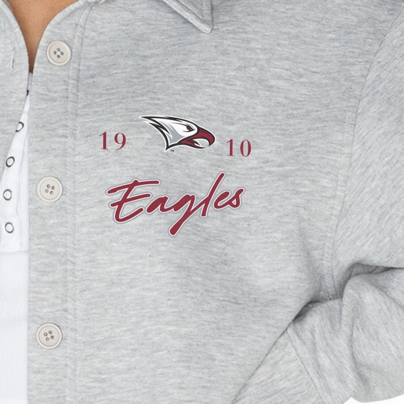 NC Central Eagles NCAA North Carolina Central Eagles Foundation Full-Button Long Sleeve Overshirt