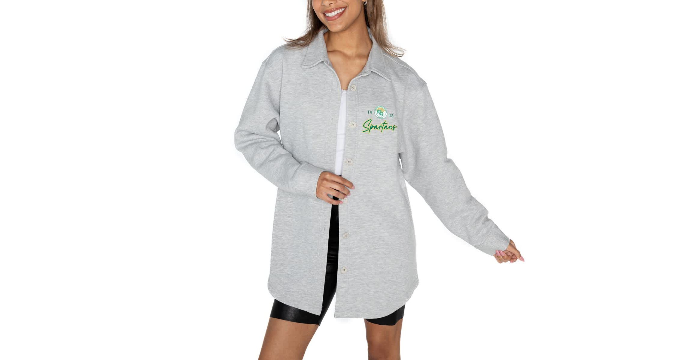 NCAA Norfolk State Spartans Foundation Full-Button Long Sleeve Overshirt