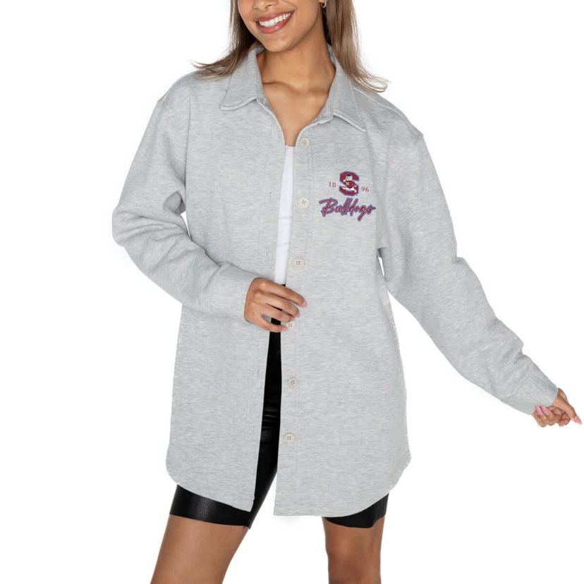 SC State Bulldogs NCAA South Carolina State Bulldogs Foundation Full-Button Long Sleeve Overshirt