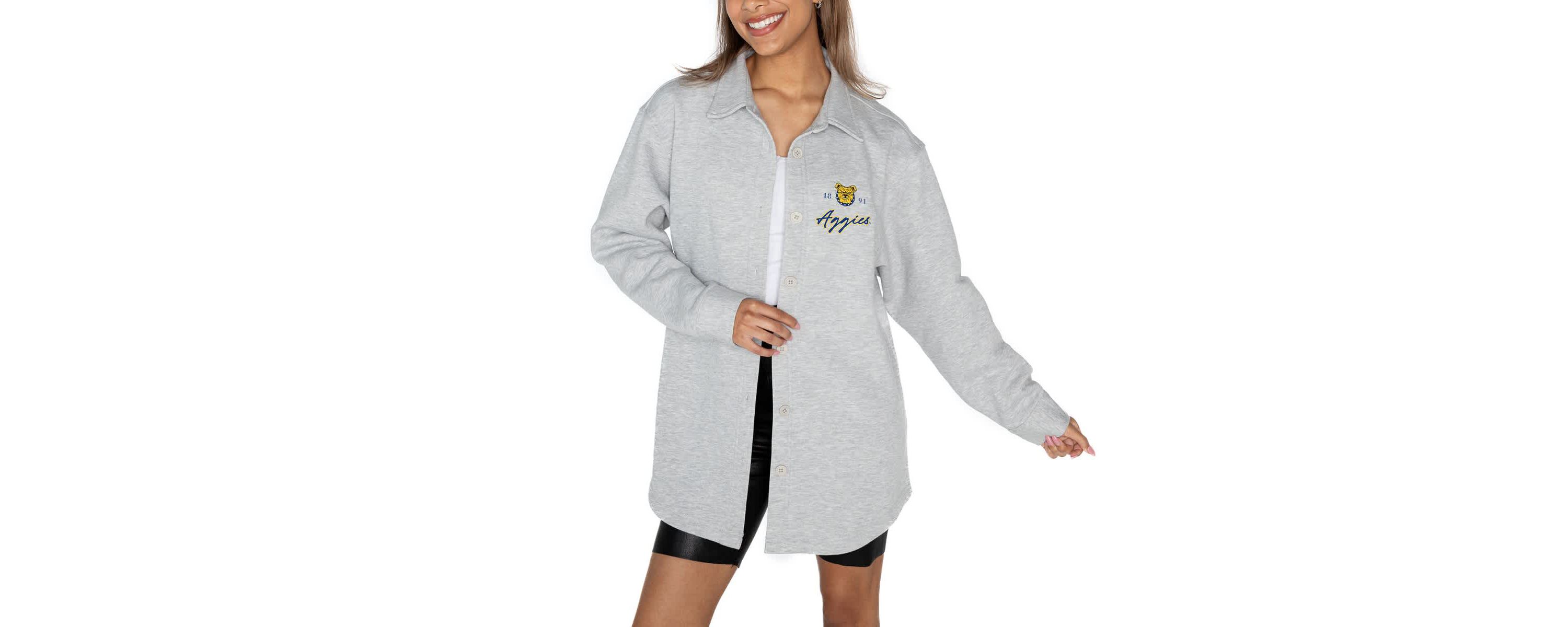 NC A&T Aggies NCAA North Carolina A&T Aggies Foundation Full-Button Long Sleeve Overshirt