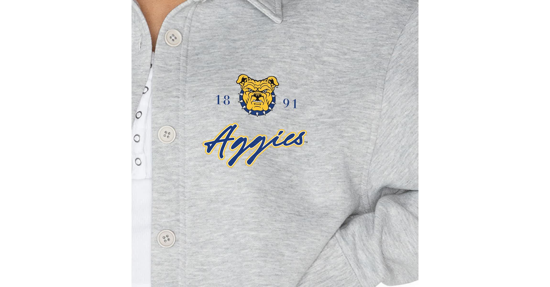 NC A&T Aggies NCAA North Carolina A&T Aggies Foundation Full-Button Long Sleeve Overshirt