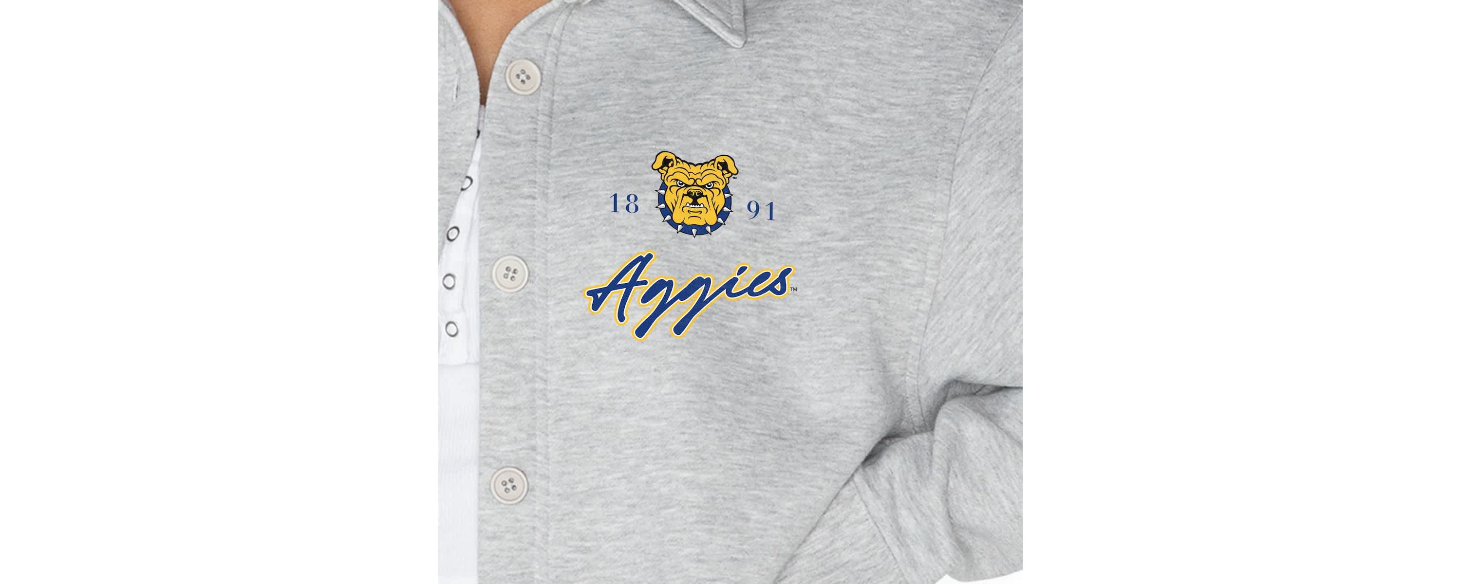 NC A&T Aggies NCAA North Carolina A&T Aggies Foundation Full-Button Long Sleeve Overshirt